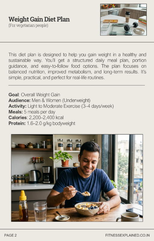 WEIGHT GAIN DIET PLAN FOR VEGETARIANS - Image 3